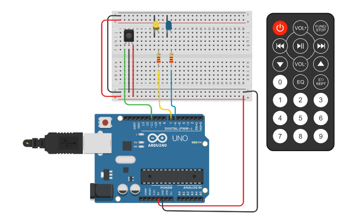 Circuit design IR Sensor Interfacing with Arduino - Tinkercad