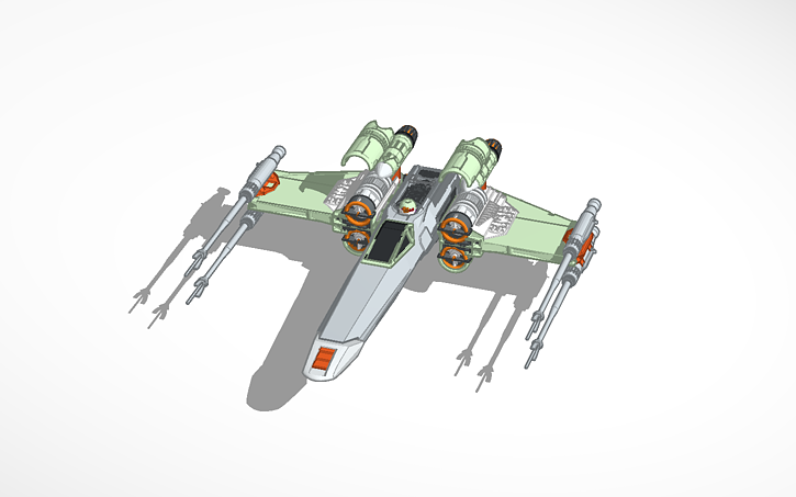 3D design X-Wing - Tinkercad