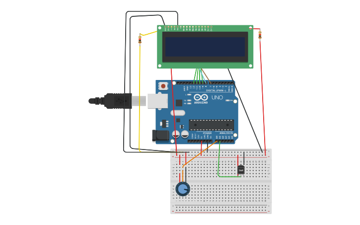 Circuit design analog-read - Tinkercad