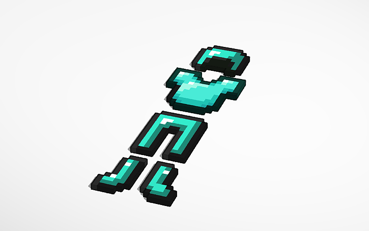 3D design Full Set of Diamond armor - Tinkercad