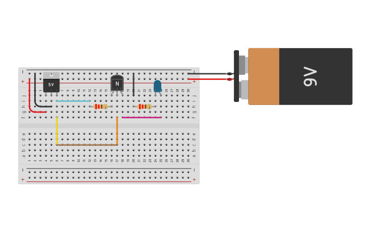 Circuit design FINGER TOUCH LAMP(POSITIVE) | Tinkercad