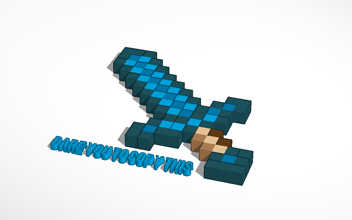 Minecraft Detailed Sword Design 3D design minecraft sword - Tinkercad
