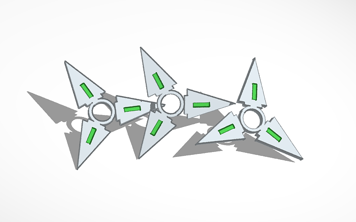 3D design Genji's shurikens - Tinkercad