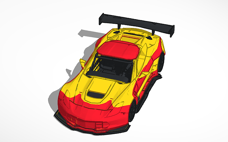 3D design Chevy Corvette C7 Race Car Tinkercad