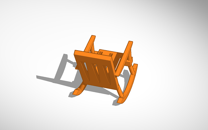 3D design Rocking Chair - Tinkercad