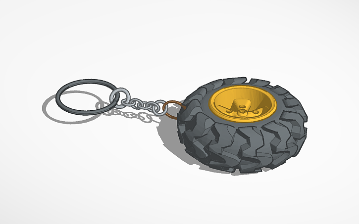 Keychains Cad Block 3D design Copy of Keychain - Tinkercad