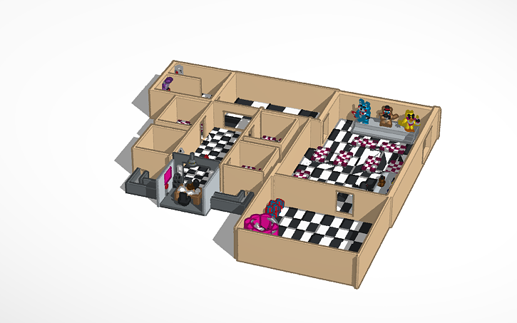 3D design FNAF 2 - Tinkercad