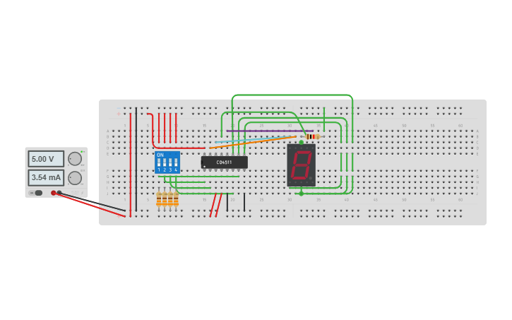 Circuit design 7447+display anodo com - Tinkercad