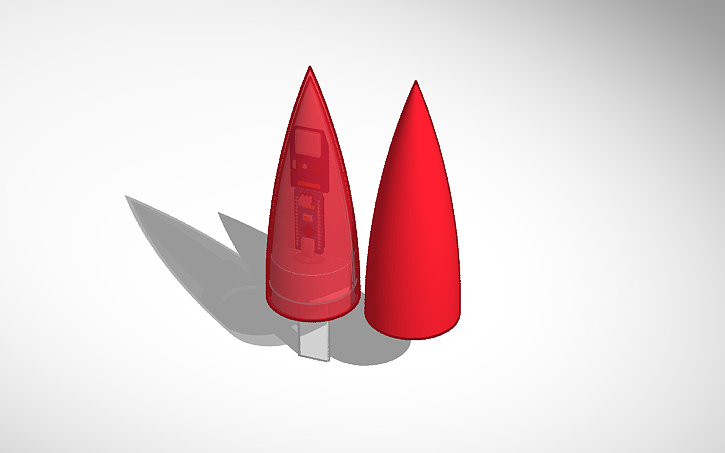 3D design Rocket cap for randomizer rocket - Tinkercad