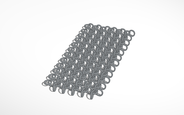 3D design Chain link mail pattern #template - Tinkercad