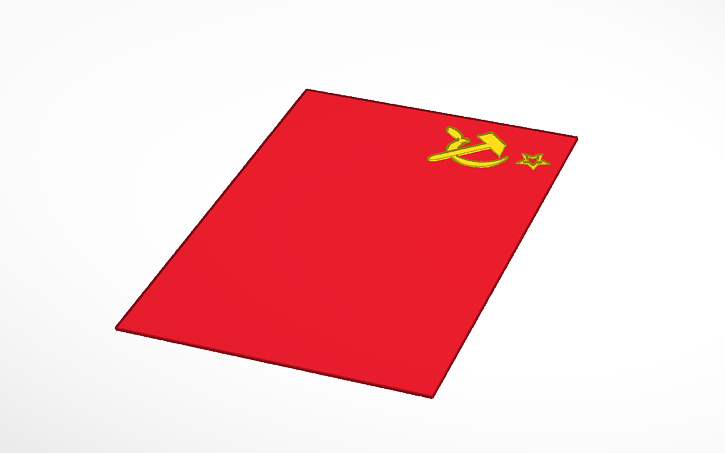 3d Design Soviet Flag Tinkercad 3d Design Soviet Flag Tinkercad