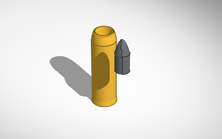 3D design ejected shell casing - Tinkercad