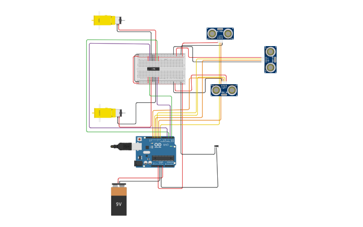 Circuit design FINAL Robot Laberinto - Tinkercad
