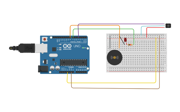 Circuit design IR Flame Detection sensor - Tinkercad