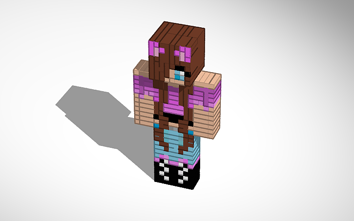 3d Design Minecraft Girl Tinkercad 4563