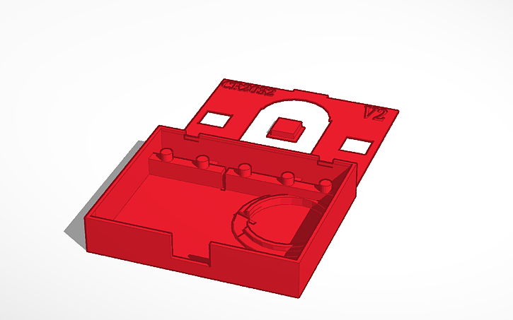 Shell On Micro Bit 3D design Micro:bit V2 CR2032 Shell - Tinkercad