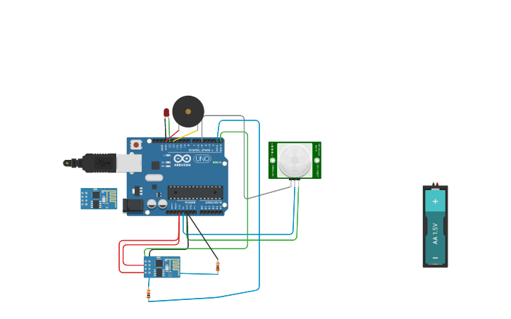 Circuit design simple PIR Sensor arduino for object detection. source ...