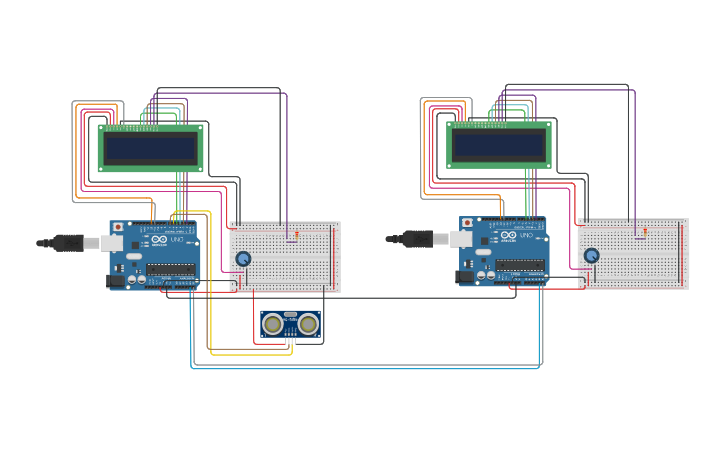 Circuit design I2C - Tinkercad