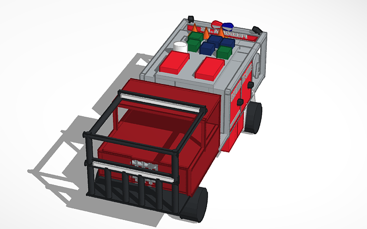 3D design Copy of Copy of firetruck fire truck | Tinkercad