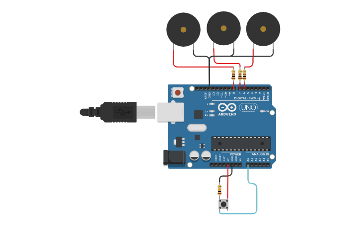 Circuit design Circuito arduino alarma | Tinkercad