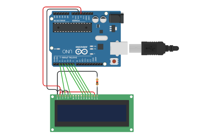Circuit design Arduino Game of Life - Tinkercad