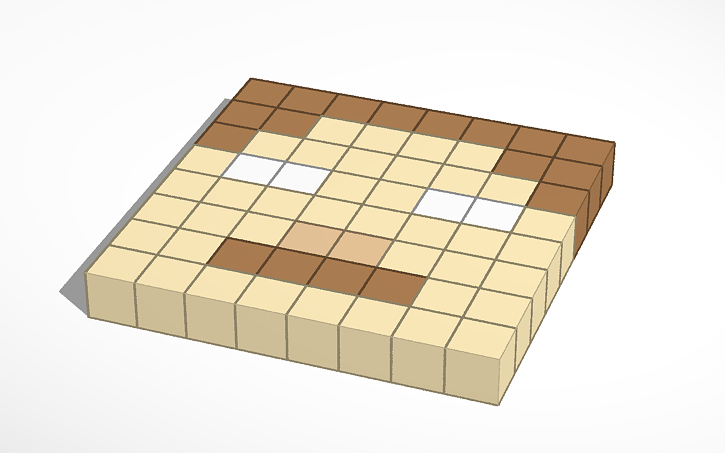 Herobrine Minecraft Face Tinkercad
