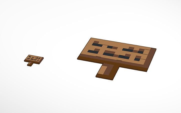 3D design minecraft sign - Tinkercad