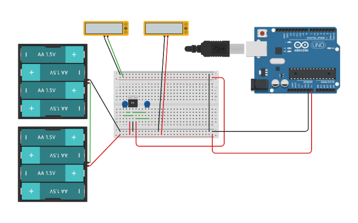 Circuit design Arduino and 7805 - Tinkercad