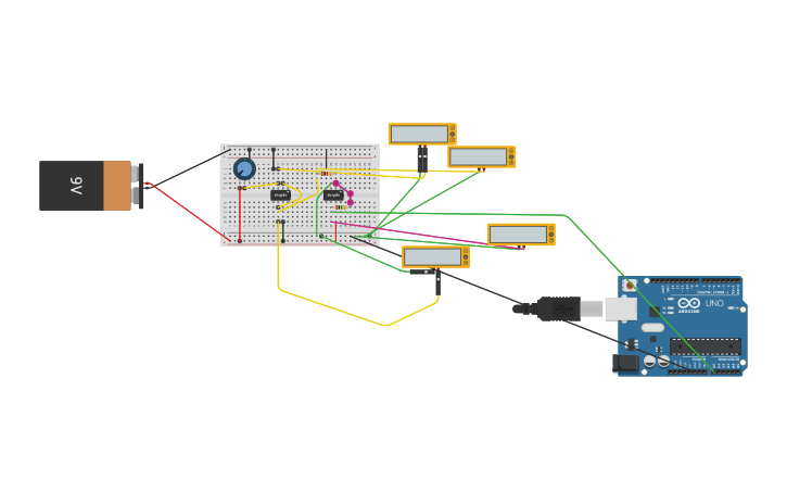 Circuit design op amp - Tinkercad