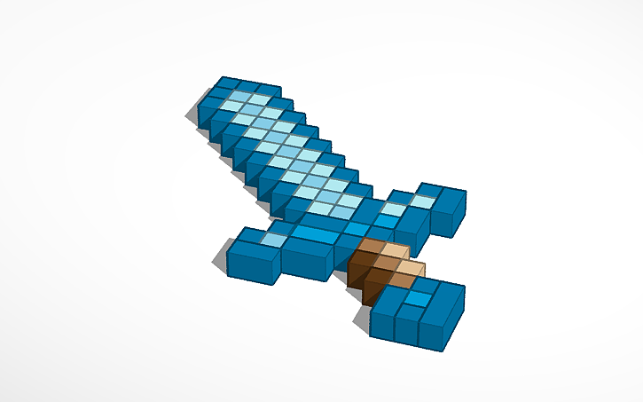 3D design mincraft sword - Tinkercad