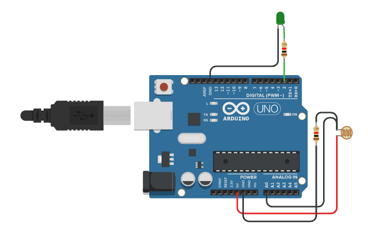 Photcel Arduino Circuit design FOTOCELDA_ARDUINO - Tinkercad