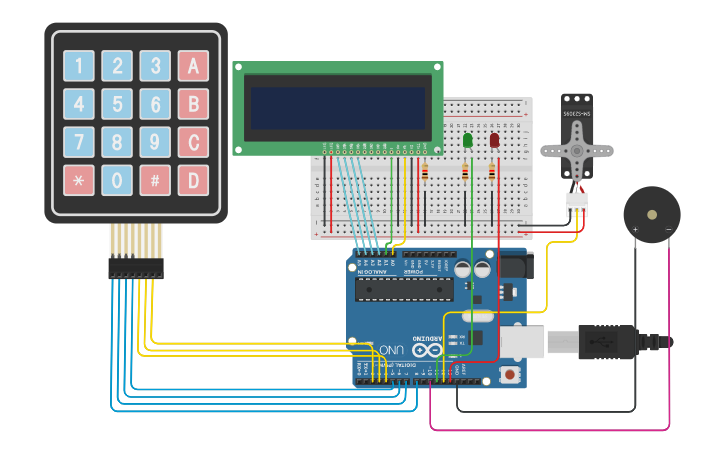 Circuit design COMPUTER PETA (ELECTRONIC LOCK) - Tinkercad