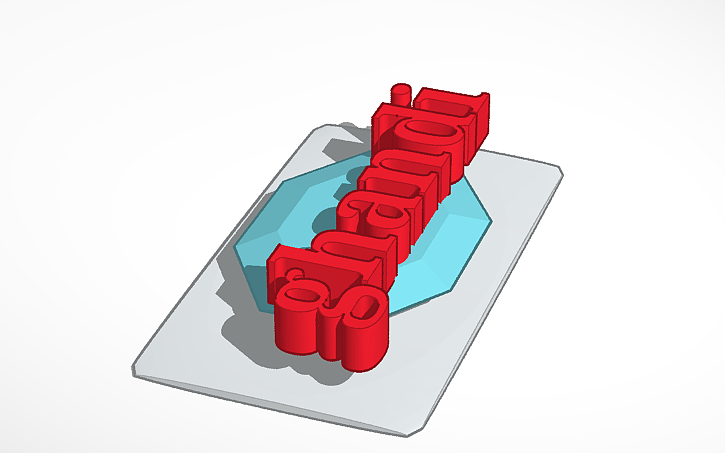 3D design ian nameplate - Tinkercad