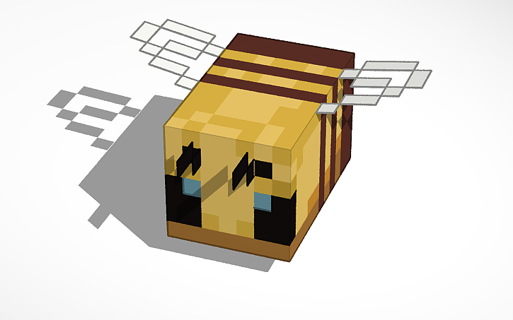 3D design minecraft bee - Tinkercad