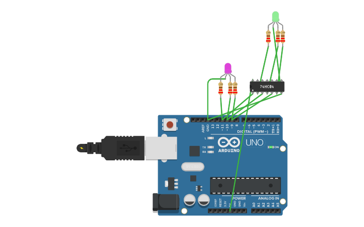Circuit design mood light | Tinkercad
