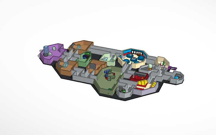 Skeld Map O2 3D design Among us skeld map - Tinkercad