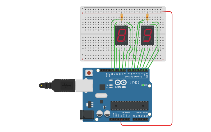 Circuit design 2. Contador 0-99 com dois displays de 7 segmentos ...