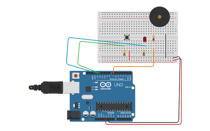 Circuit design pinMode(12, INTPUT) - Tinkercad