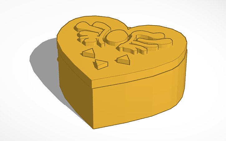 Locket Designcad 3D design Chara's heart locket | Tinkercad
