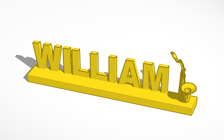 3D design Name Plate - Tinkercad