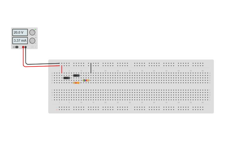 Circuit design EEE ASSIGNMENT DIODE - Tinkercad image.