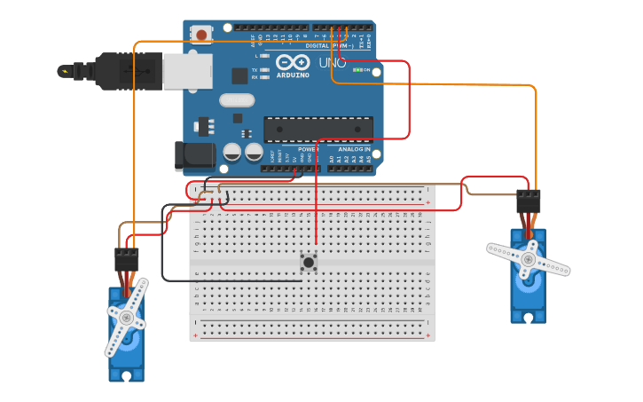 Circuit design EXOESQUELETO - Tinkercad