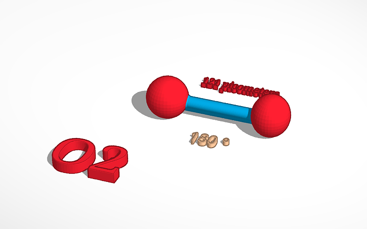 3D design Oxygen (Molecule) | Tinkercad