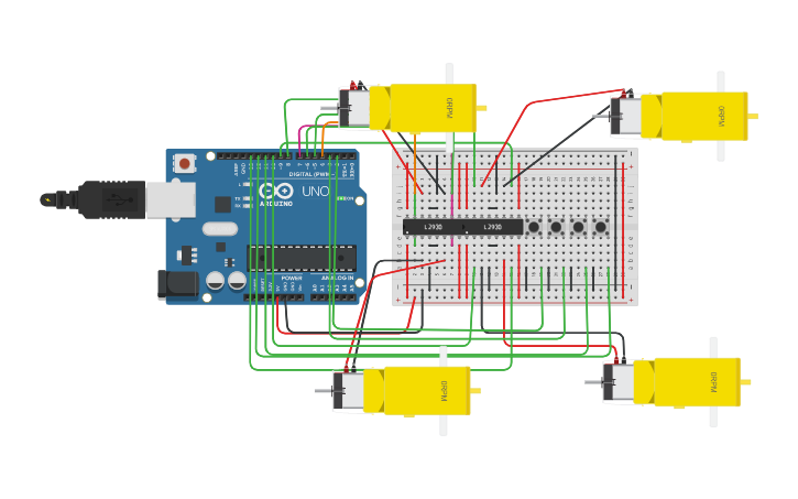 Circuit design rc car - Tinkercad