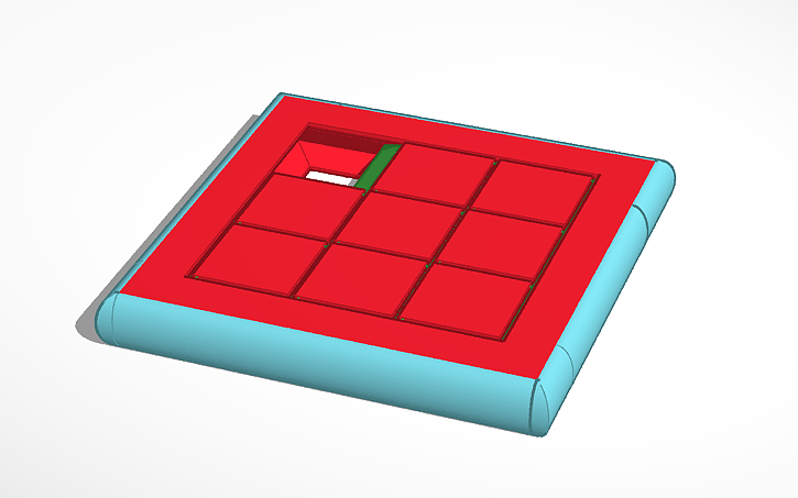 3D design Sliding Puzzle Base - L5 CADthinkers - Tinkercad