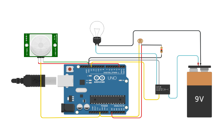 Circuit design LampuJalanOtomatis_188835 | Tinkercad