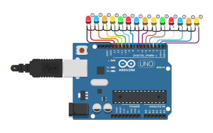 analogi Inspektion Forvirrede Running Led all Digital Pin Arduino #ny5 | Tinkercad
