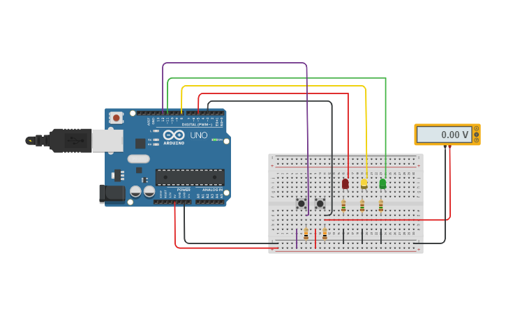 Circuit design Copy of Circuito Arduino Botão Pull up - Tinkercad