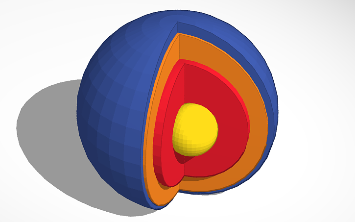 3d Design Camadas Da Terra Tinkercad