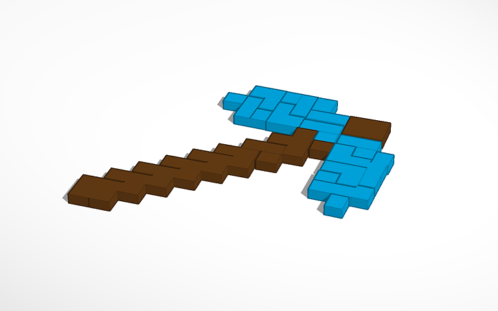 3D design MINECRAFT DIAMOND PICKAXE | Tinkercad